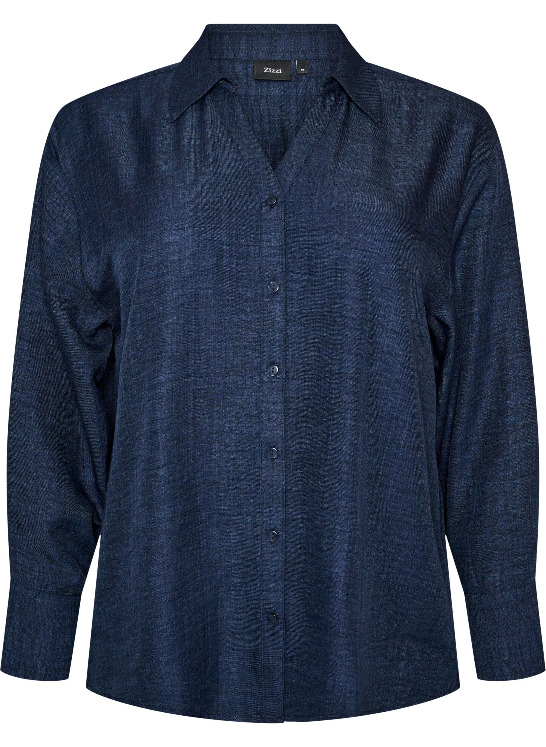 ZizziLockere Bluse mit V-Ausschnitt, Blau, Packshot image number 0