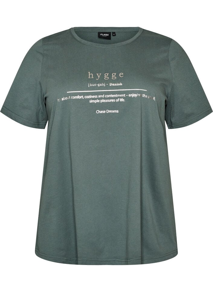 T-Shirt mit Print, Gr&uuml;n, Packshot image number 0