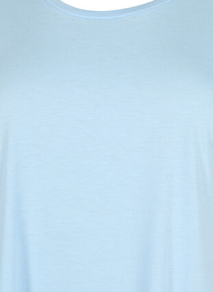 Kurzärmeliges T-Shirt aus einer Baumwollmischung, Chambray Blue , Packshot image number 2