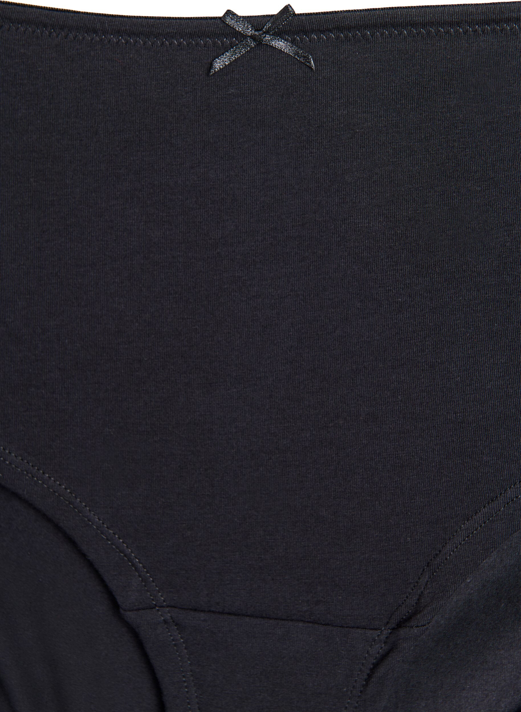 Zizzi 3er Pack Hipster-Panties mit Spitzenb&uuml;ndchen, Schwarz, Packshot image number 3