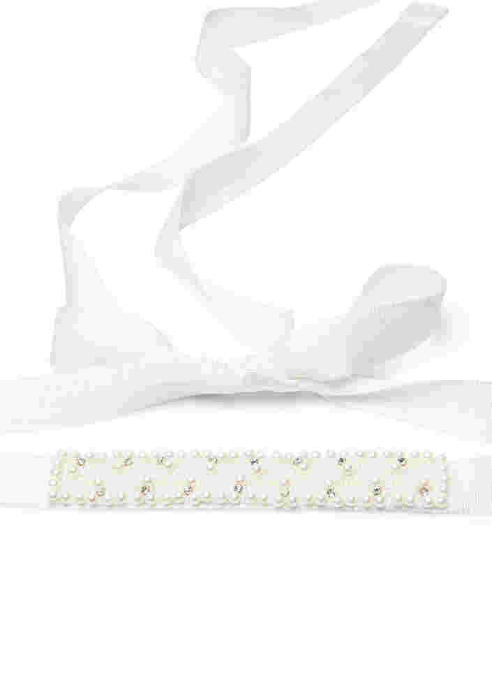 Brautgürtel mit Perlen, Star White, Packshot image number 1