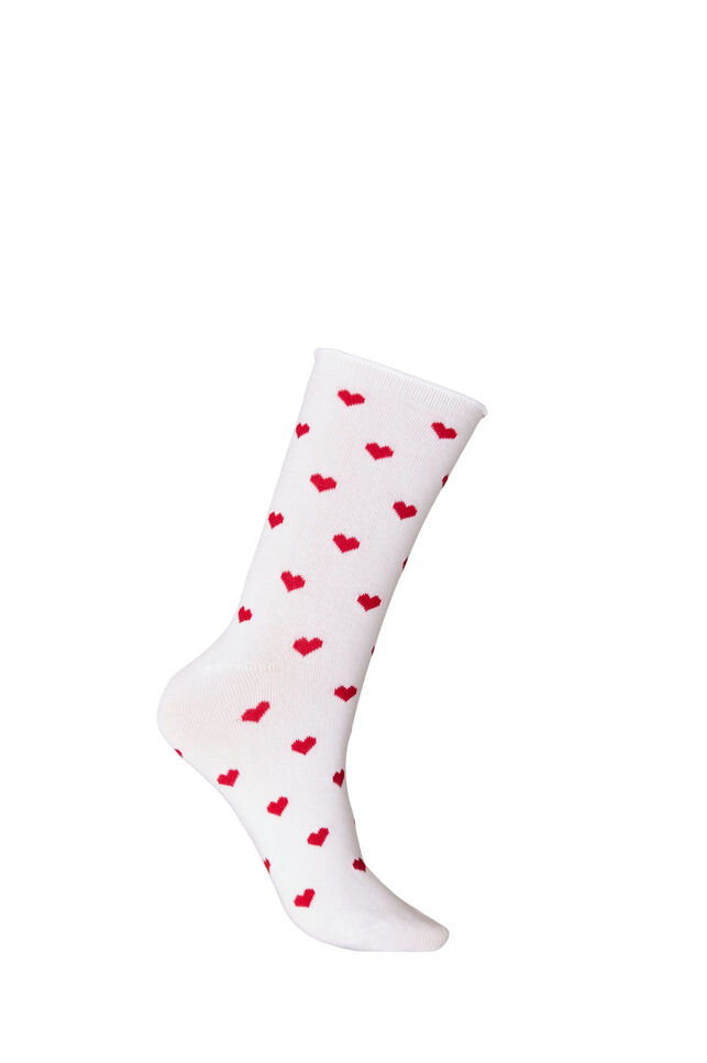Socken aus Baumwolle mit Mustern, Wei&szlig;, Packshot image number 1