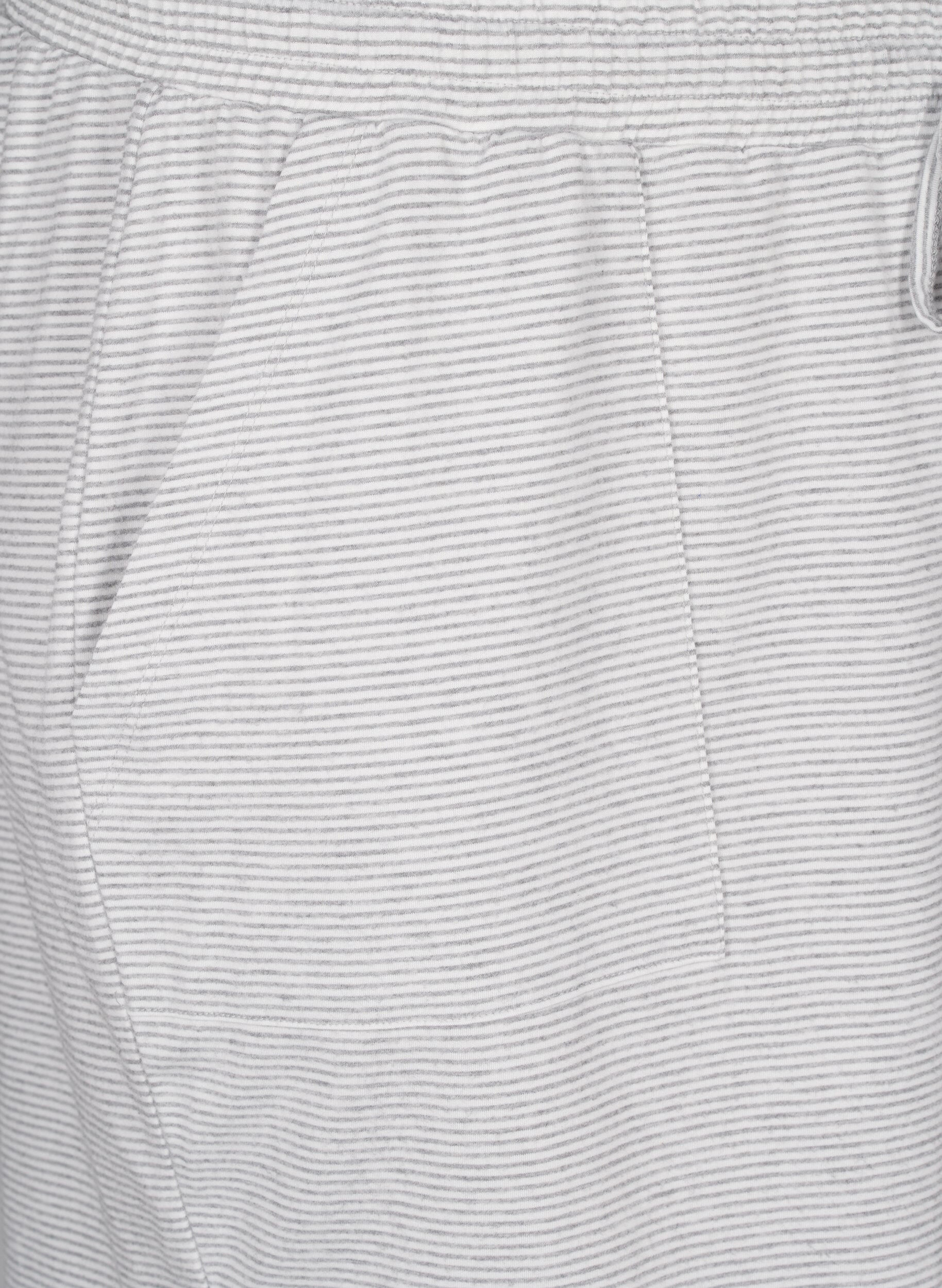 Zizzi Hoch taillierte Pyjama-Shorts mit Streifenmuster, LGM Stripe, Packshot image number 2