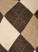 Stricktop mit Argyle-Muster und Strasssteinen, Braun, Packshot image number 2