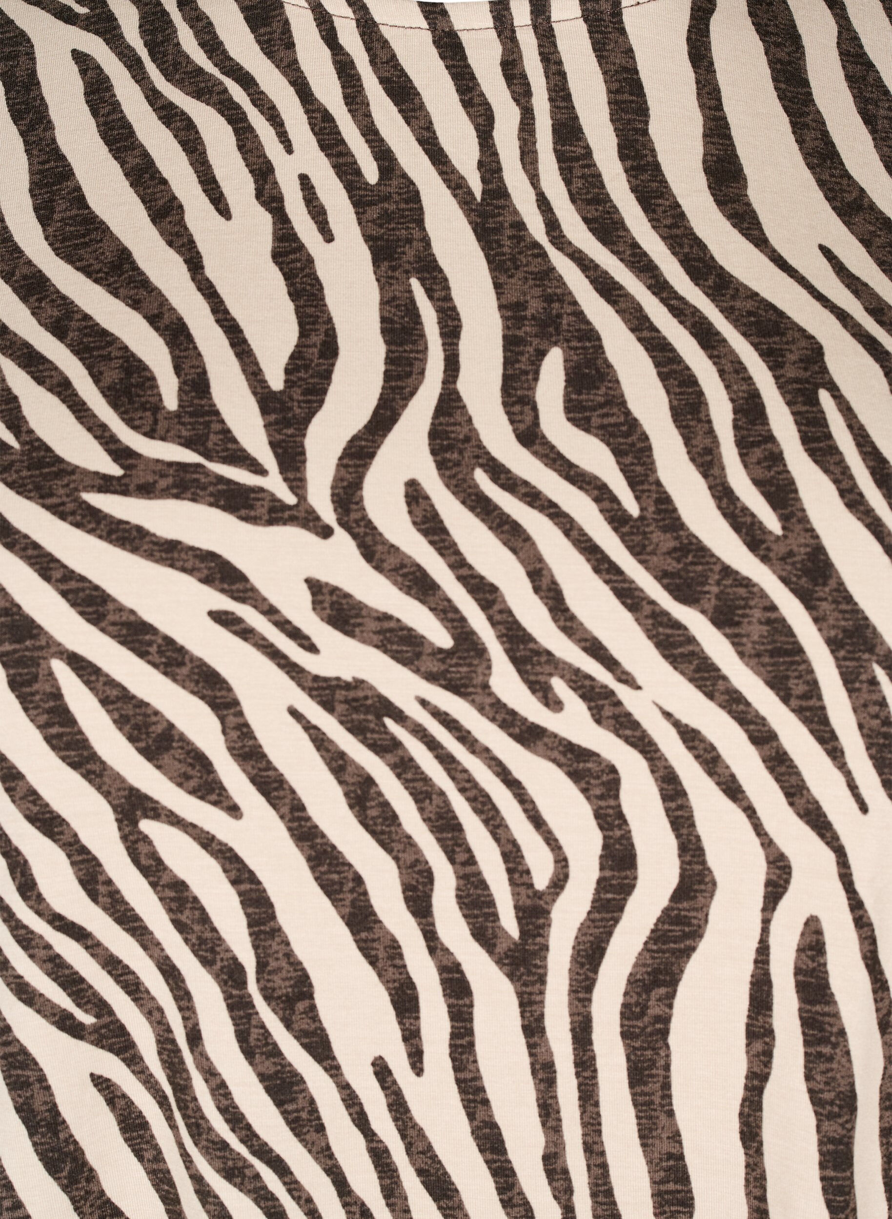 Zizzi Lang&auml;rmlige Bluse mit Zebraprint, Braun, Packshot image number 2