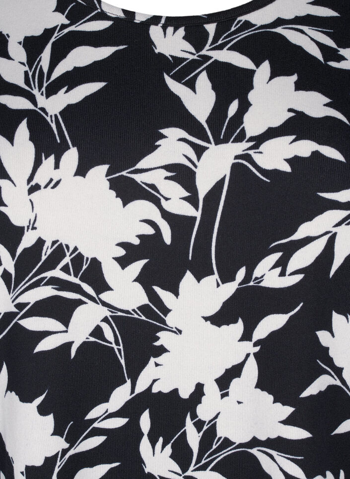  Bluse mit Blumenmuster und langen Ärmeln, Blau, Packshot image number 2