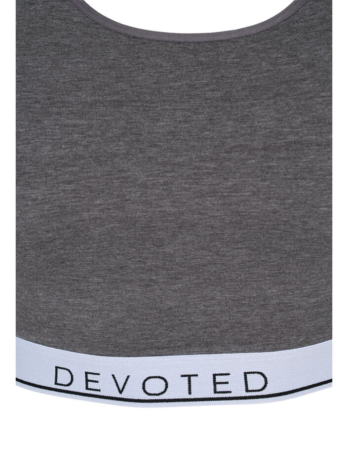 Melierter BH mit verstellbaren Trägern, Medium Grey Melange, Packshot image number 2