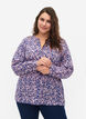 FLASH - Lang&auml;rmelige Bluse mit Print, Strong Blue Flower, Model image number 0