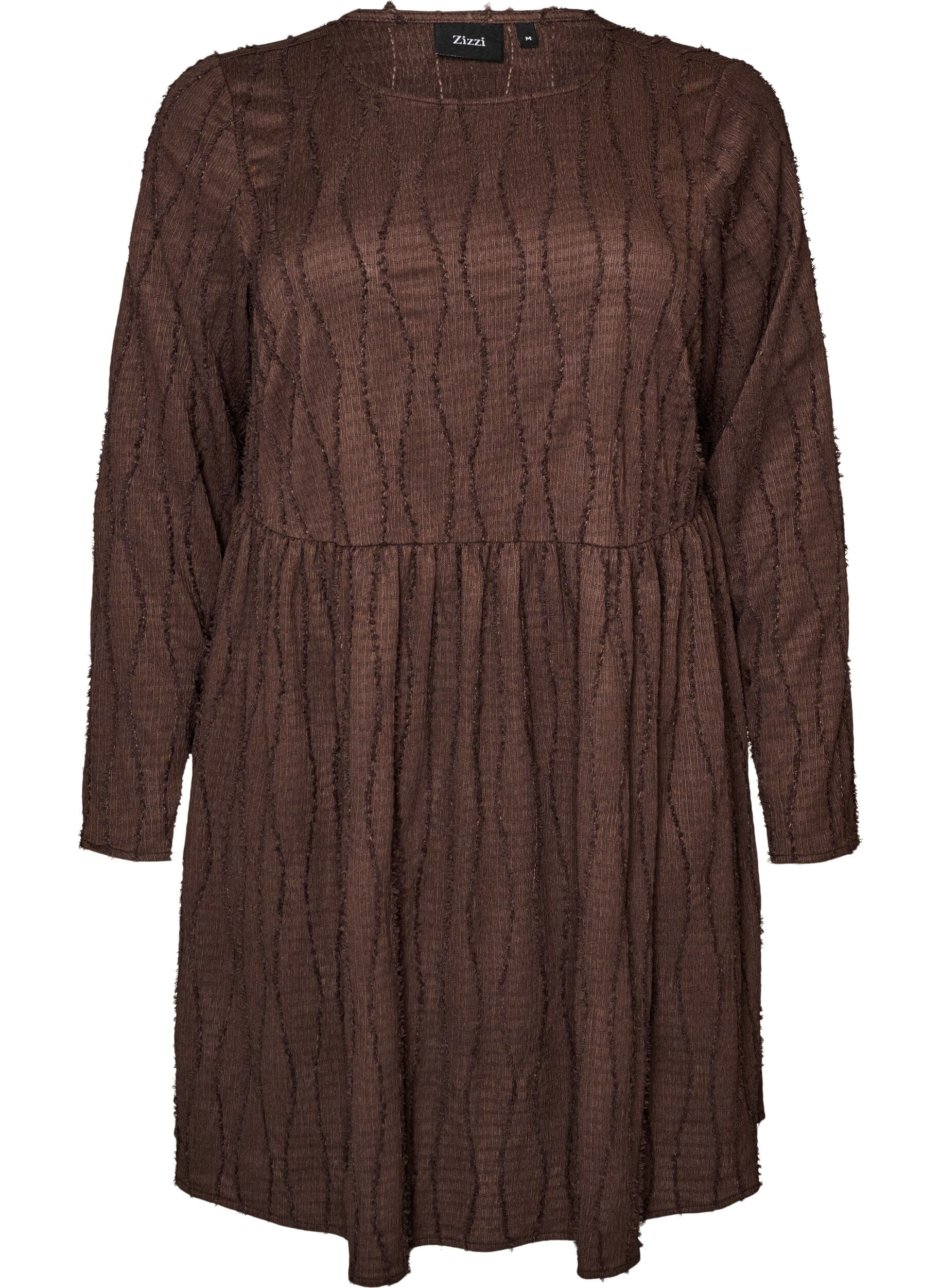 Kurzes Jerseykleid mit welligem Strukturmuster