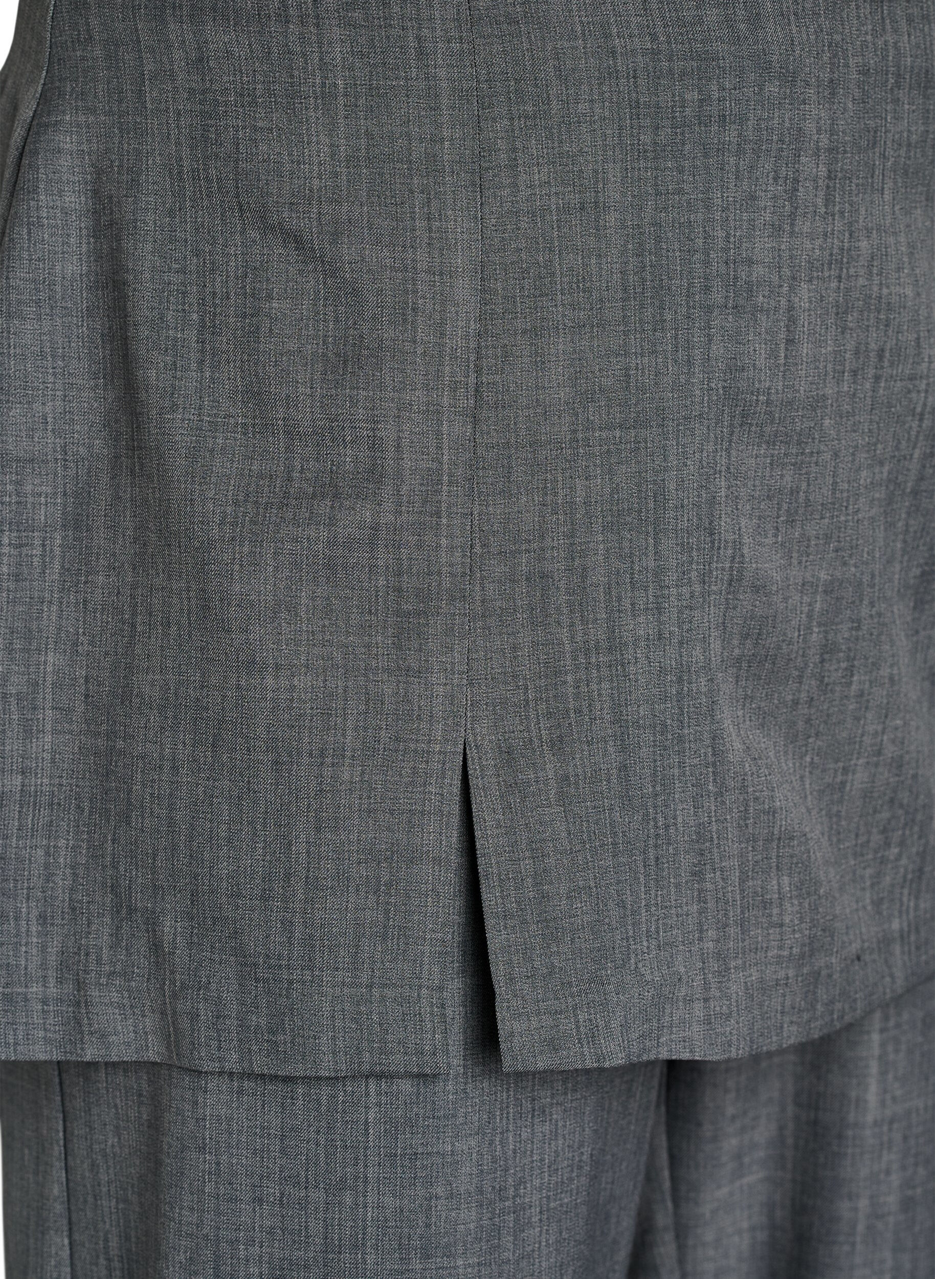 Zizzi Hose im Straight Fit mit Rock, Grau, Packshot image number 2