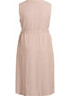 &Auml;rmelloses gestreiftes Midikleid aus Leinen und Viskose, Beige, Packshot image number 1