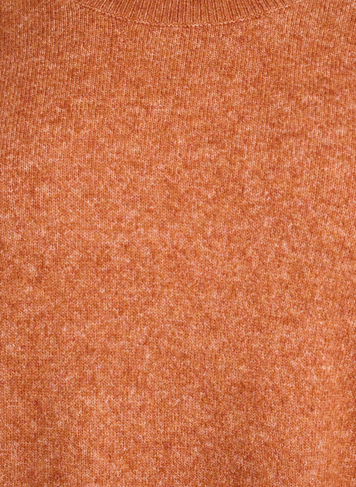 Lockerer Strickpullover mit markanten Nähten, Orange, Packshot image number 2