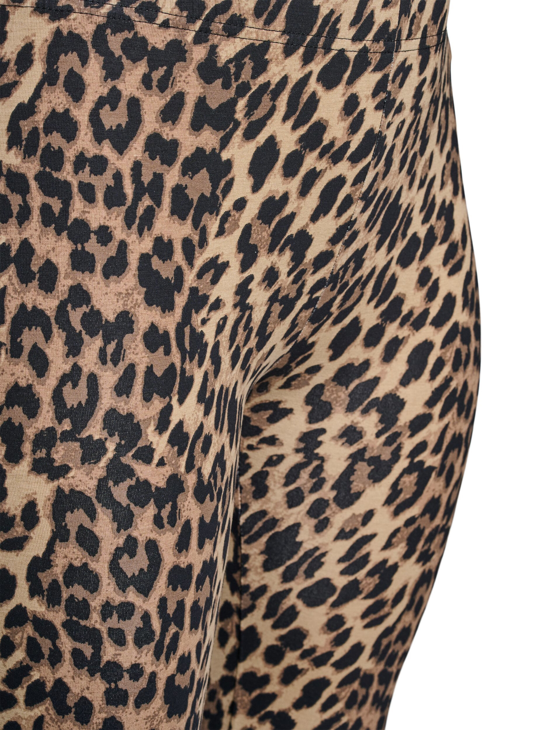 Zizzi Leggings aus Viskose mit Zebraprint, Braun, Packshot image number 2