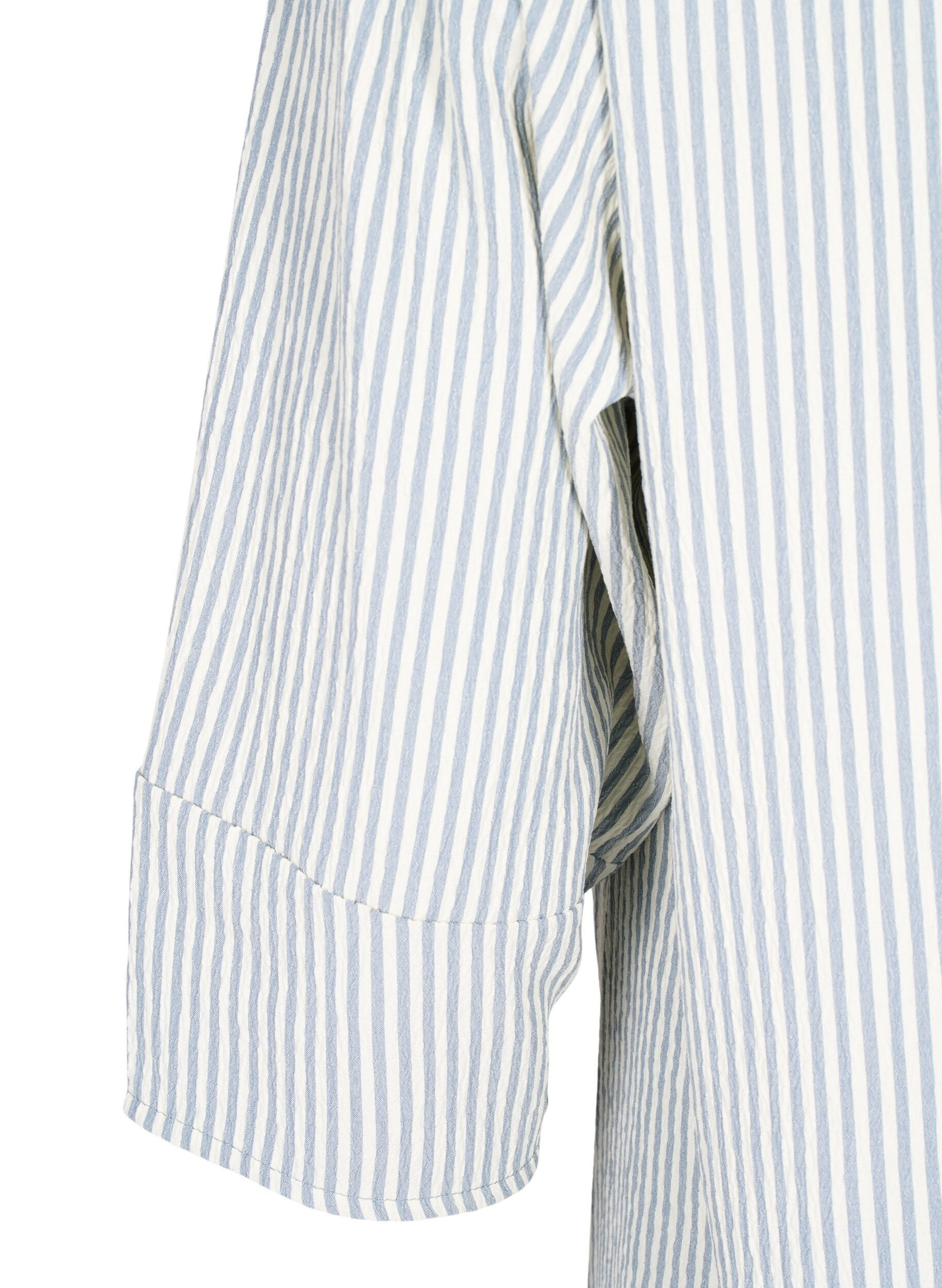 Zizzi Gestreiftes Kleid mit 3/4-&Auml;rmeln, Blue Stripe, Packshot image number 3