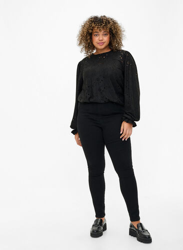 Jeggings mit hoher Taille, Black, Model image number 0