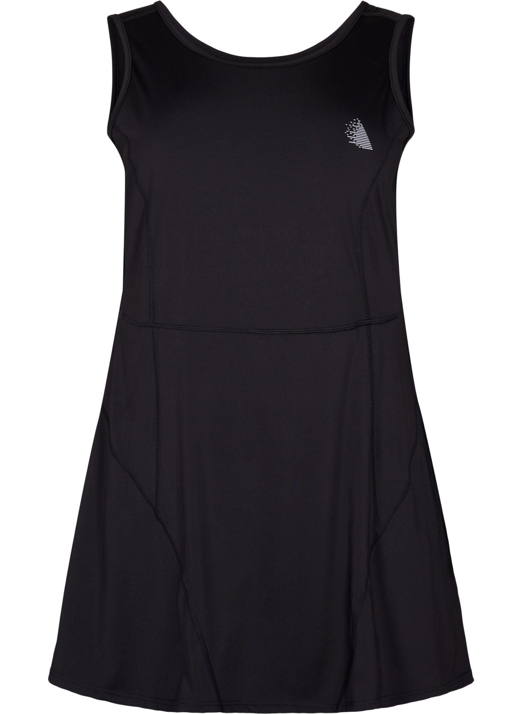 Zizzi Padel Kleid mit Innenshorts, Black, Packshot image number 0