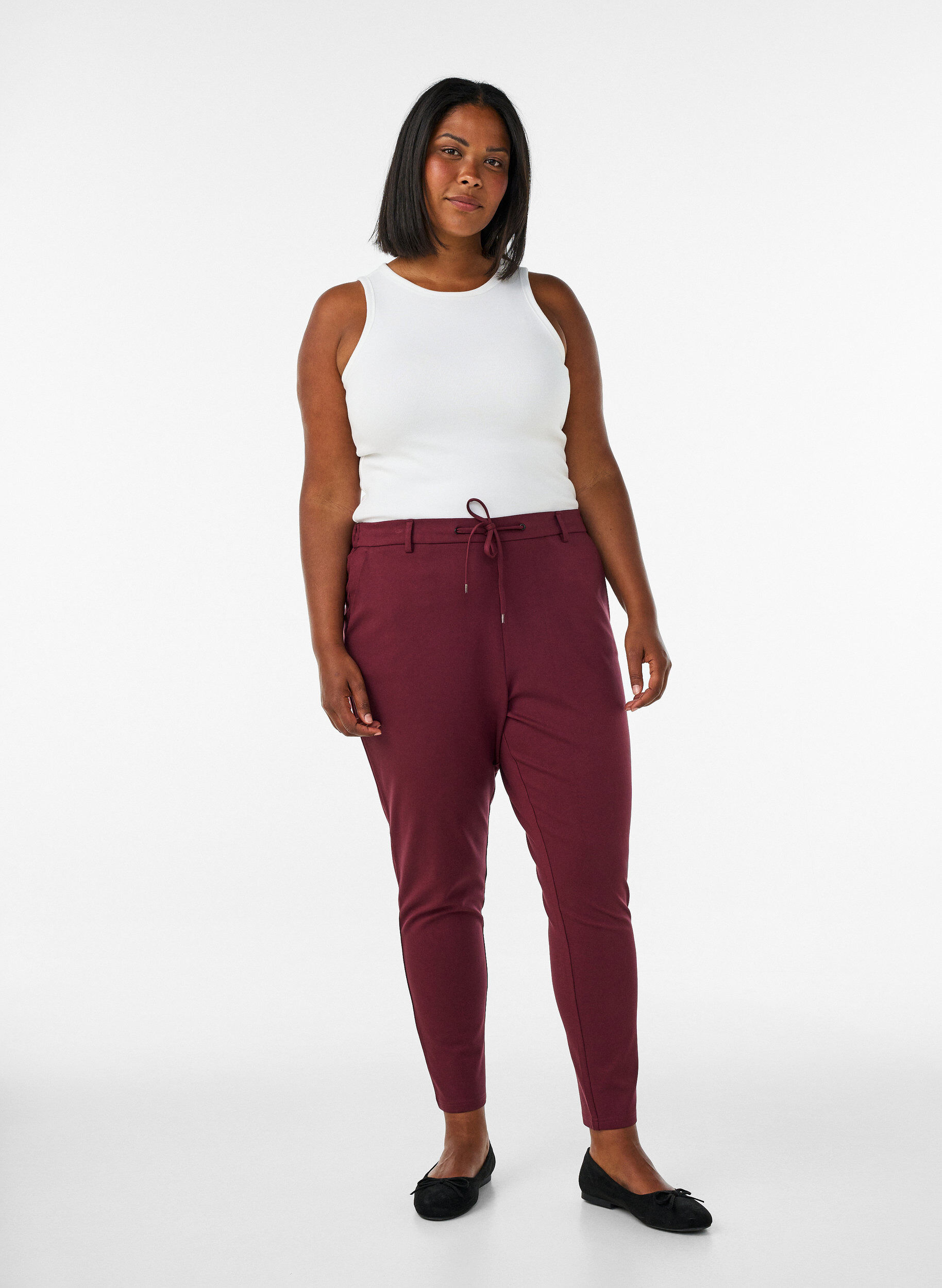 Cropped Maddison Hose, Rot, Model