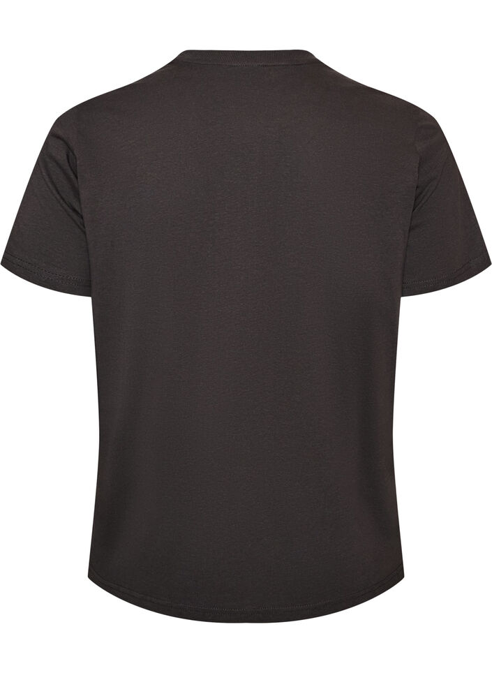 T-Shirt aus Baumwolle mit Frontprint, Grau, Packshot image number 1