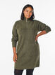 Knielanges Strickkleid mit hohem Kragen, Gr&uuml;n, Model image number 0