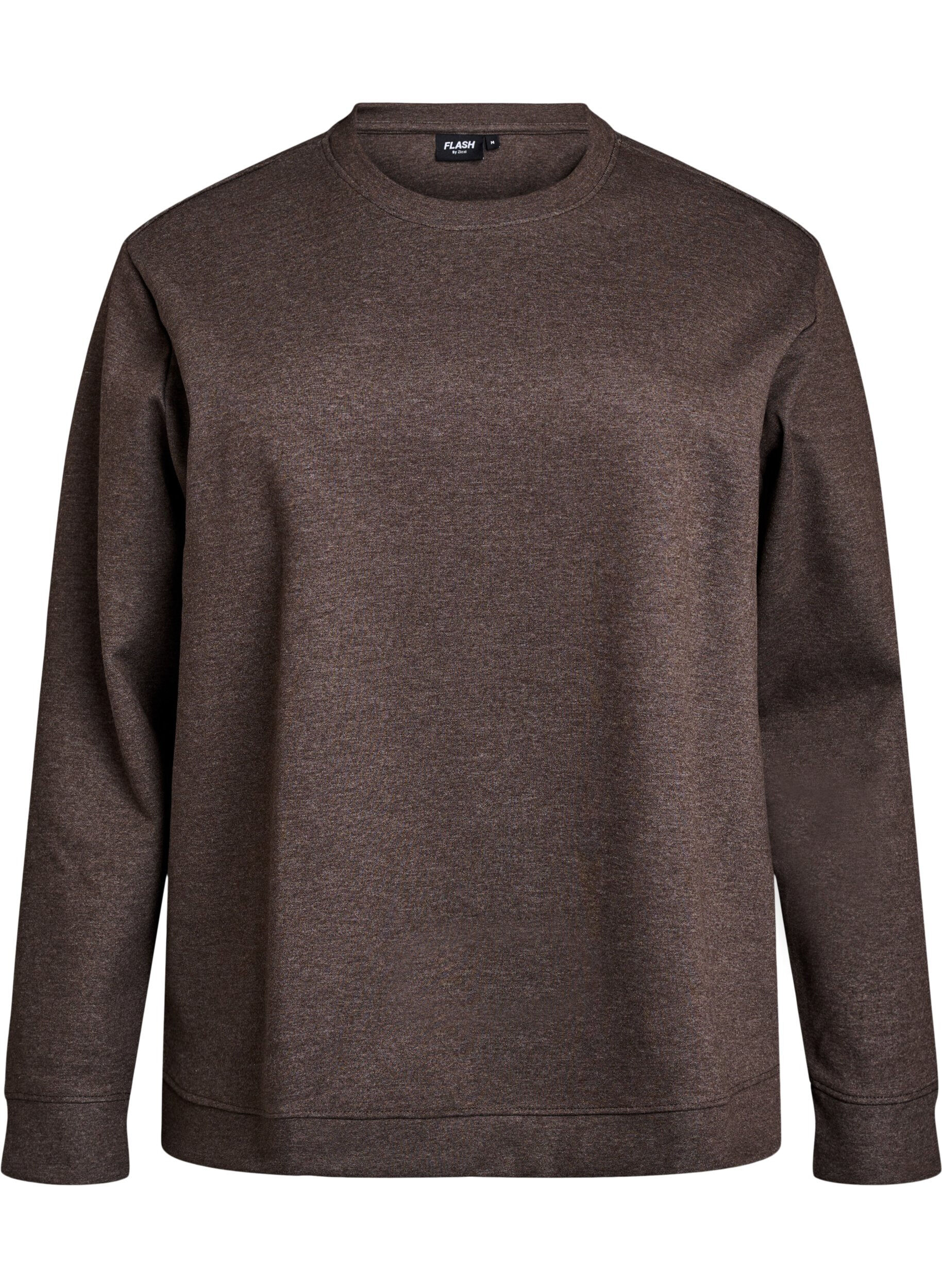 ZizziSweatshirt mit Rundhalsausschnitt, Braun, Packshot image number 0