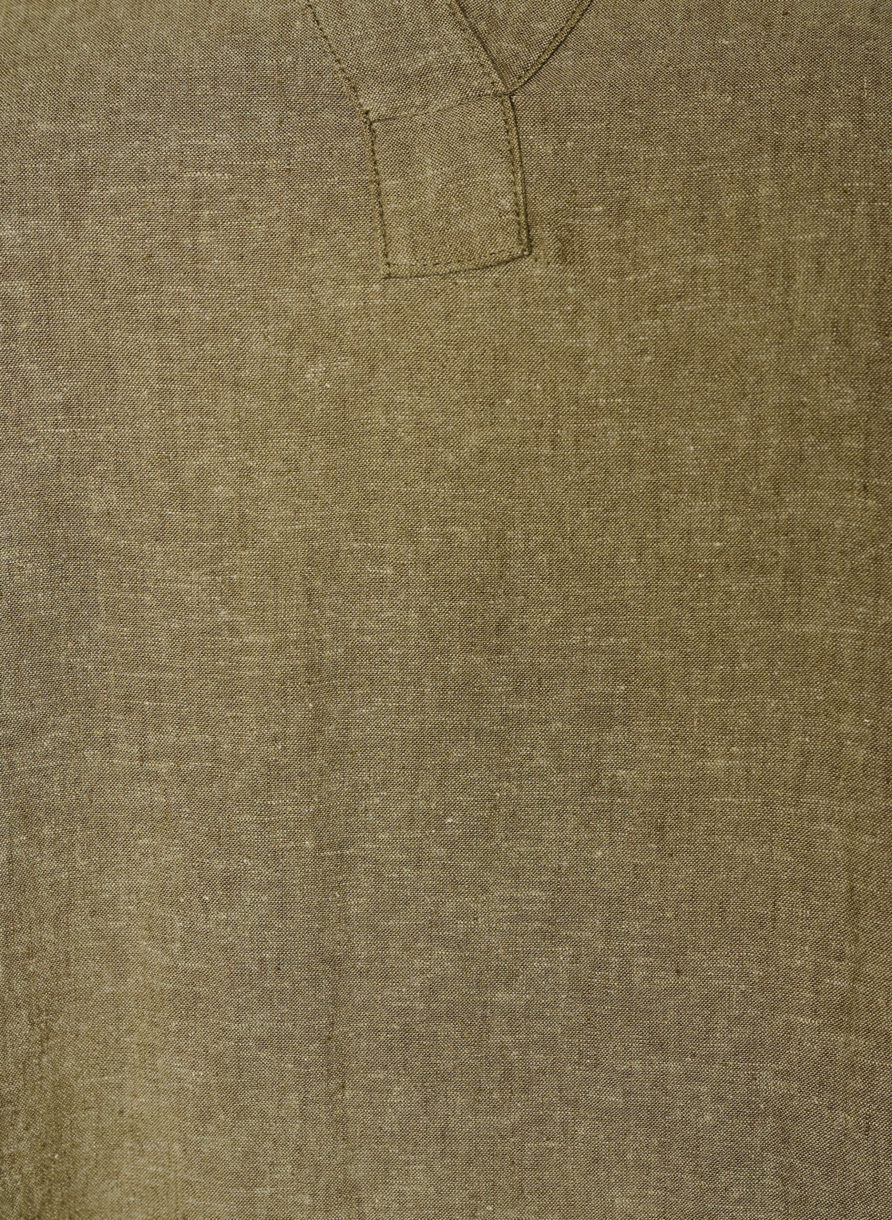 Zizzi Midikleid aus Leinen und Viskose mit 1/2-&Auml;rmeln, Gr&uuml;n, Packshot image number 2