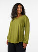 Bluse aus Viskose mit V-Ausschnitt und langen &Auml;rmeln, Gr&uuml;n, Model image number 0