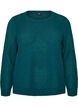 Strickbluse mit strukturiertem Lochmuster, Gr&uuml;n, Packshot image number 0