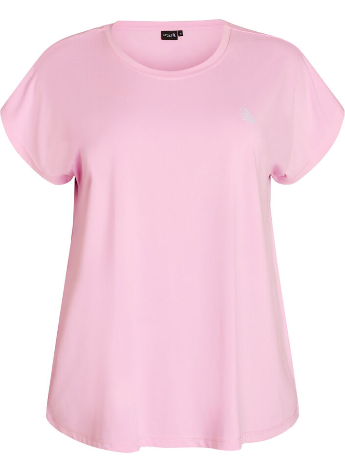 Einfarbiges Trainings-T-Shirt, Pink, Packshot image number 0
