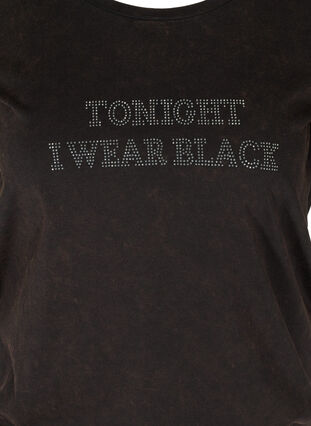 T-Shirt mit Smock aus Bio-Baumwolle, Black, Packshot image number 2