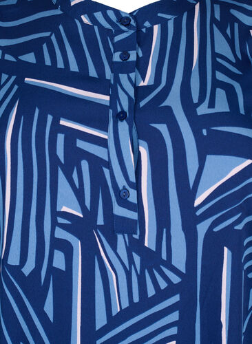 FLASH - Bedruckte Tunika mit langen Ärmeln, Medieval Blue AOP, Packshot image number 2