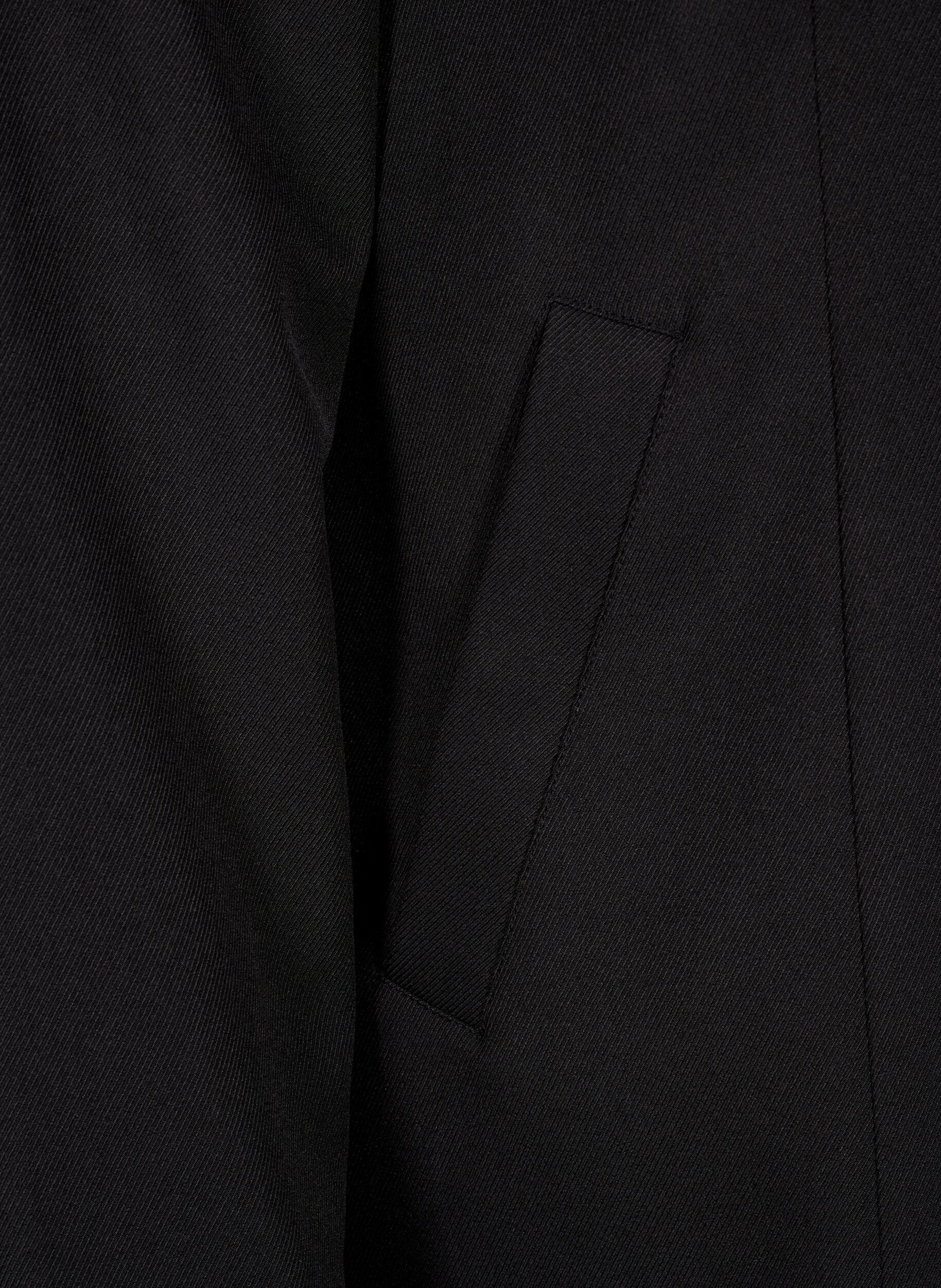 Zizzi Fr&uuml;hlingsjacke mit verdeckter Knopfleiste, Black, Packshot image number 3