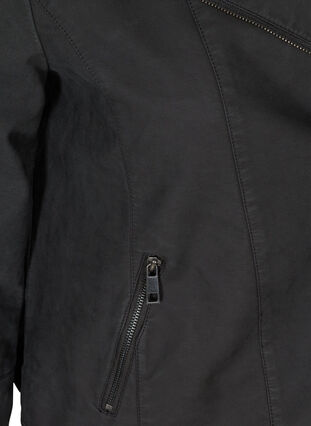 Kurze Jacke aus Wildlederimitat, Black, Packshot image number 3