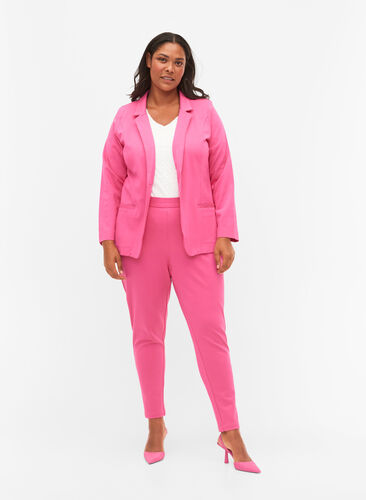 Cropped Hose mit Taschen und verstellbaren Schnüren, Shocking Pink, Model image number 0