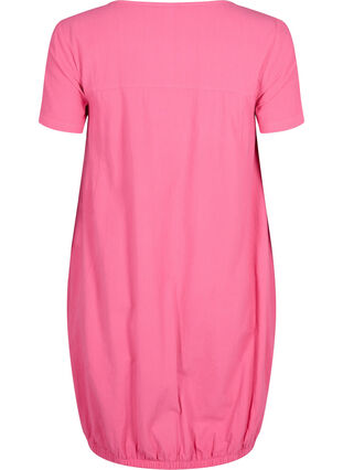 Kurzarm Kleid aus Baumwolle, Shocking Pink, Packshot image number 1