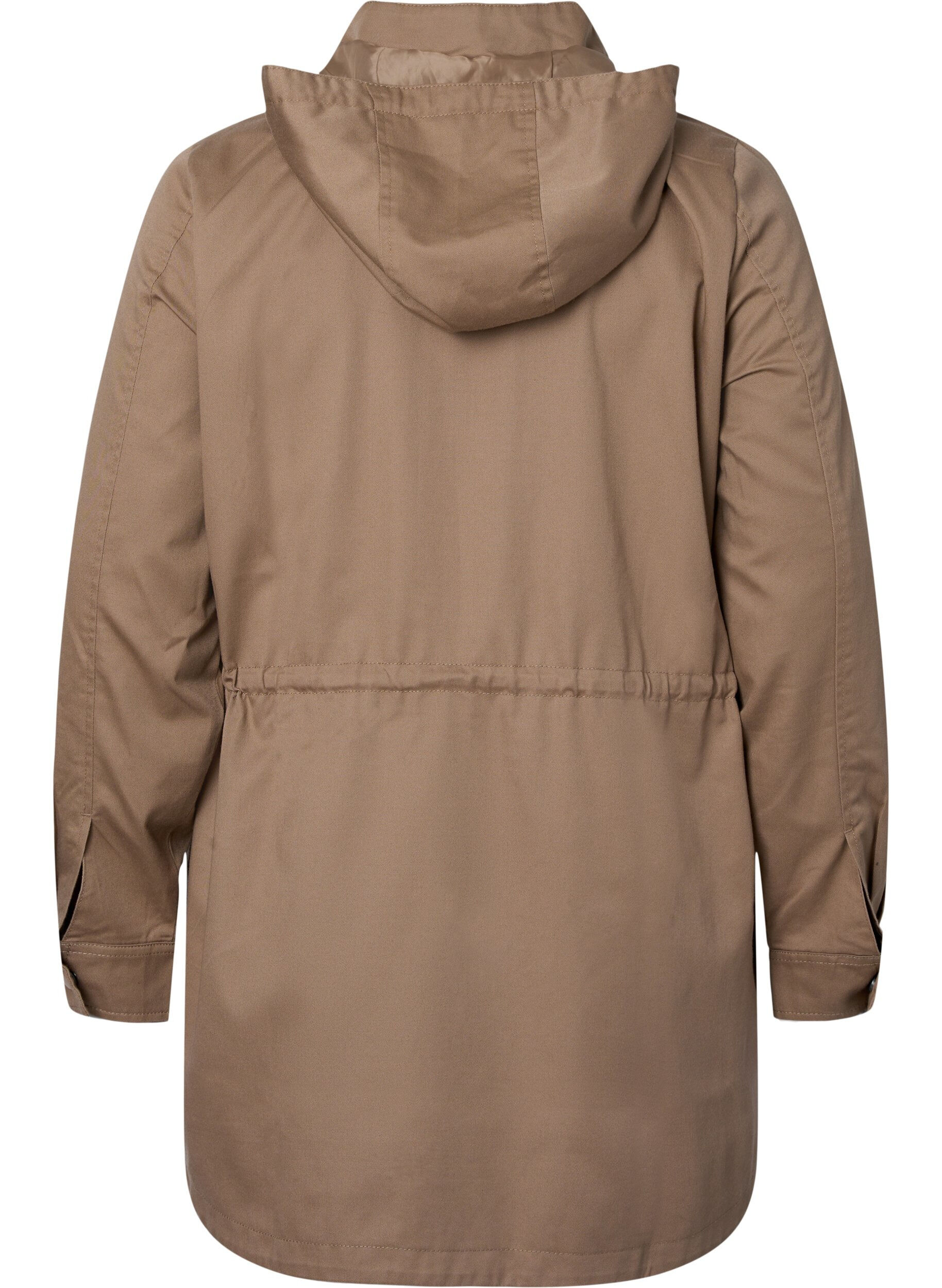 Zizzi Lange Parka Jacke mit Kapuze und Taschen, Amphora, Packshot image number 1