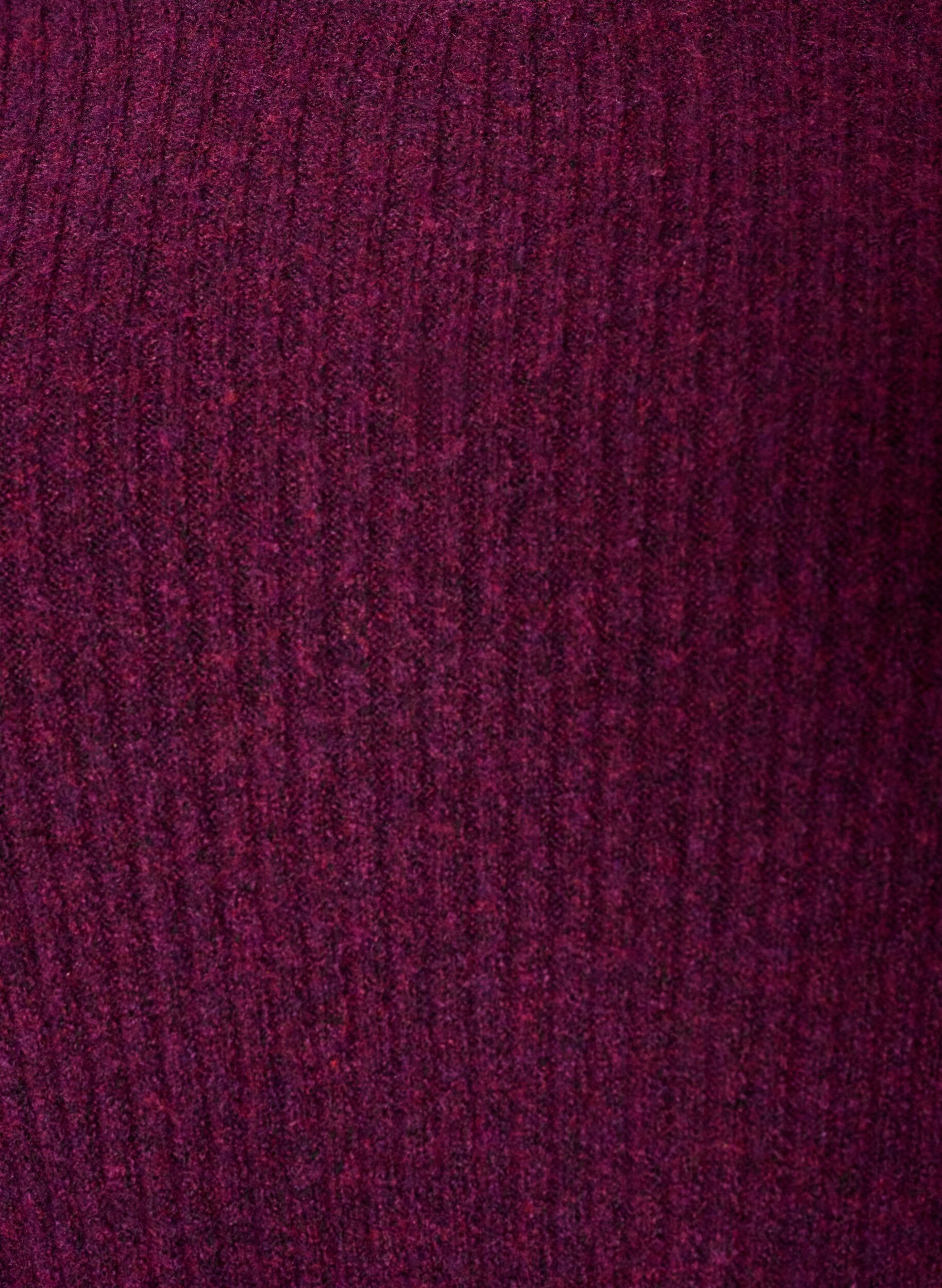 ZizziGerippter Pullover mit Ballon&auml;rmeln, Lila, Packshot image number 2