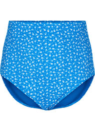 Extra hoch taillierte Bikini-Hose mit Blumenprint, Blue Flower Print, Packshot