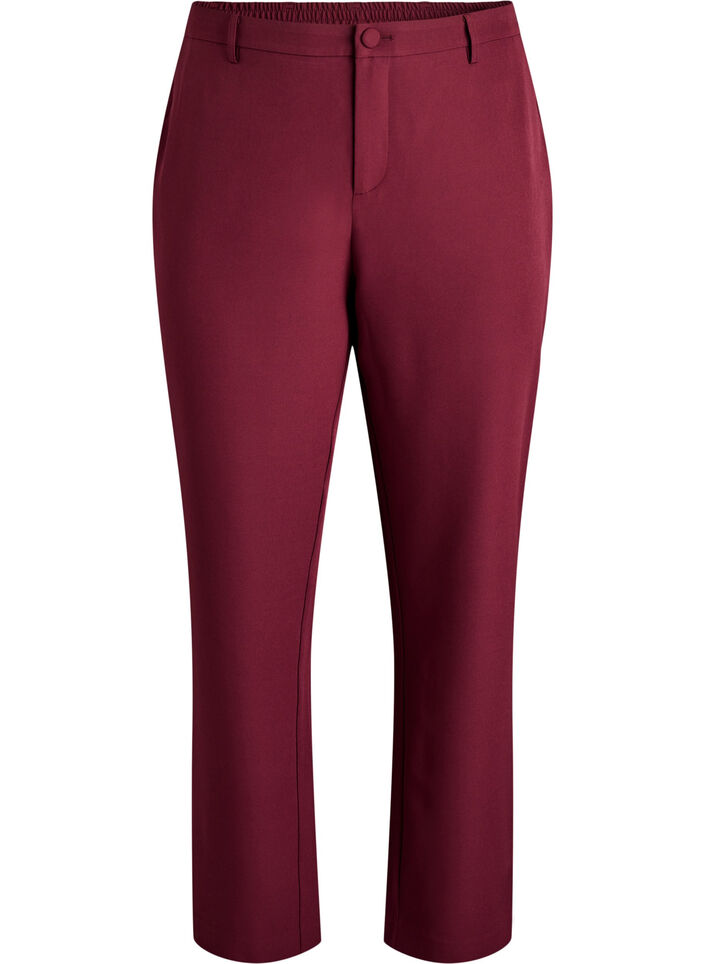 Hose mit Taschen und geraden Beinen, Rot, Packshot image number 0