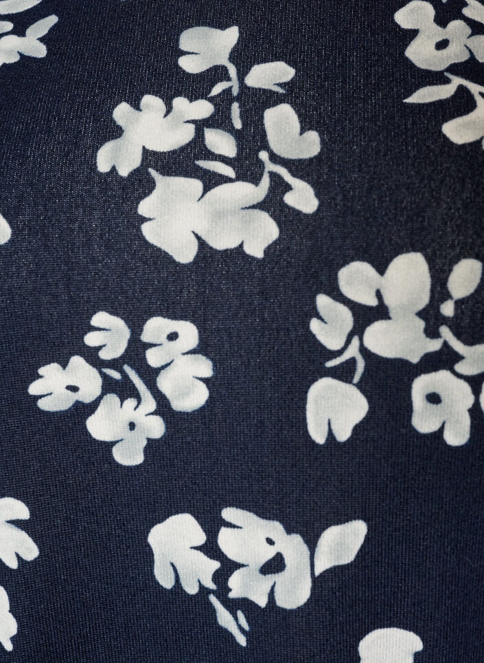 Bluse mit Blumenmuster und langen &Auml;rmeln, Blau, Packshot image number 2