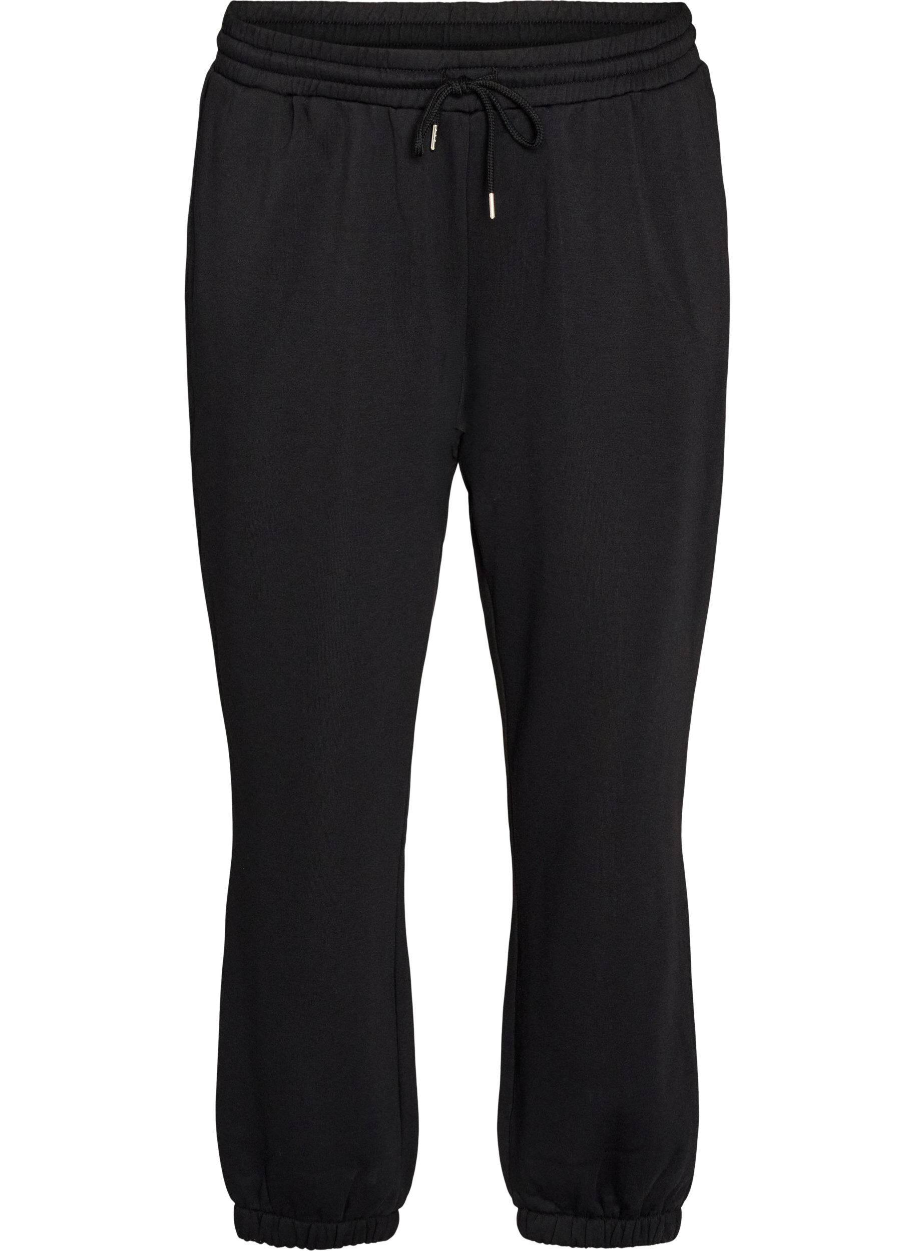 ZizziHoch taillierte Sweatpants mit Kordelzug, Schwarz, Packshot image number 0