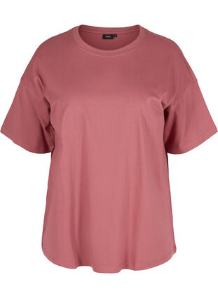 Kurzarm T-Shirt aus Baumwolle, Deco Rose, Packshot image number 0