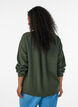Bluse aus Leinen und Viskose mit V-Ausschnitt, Gr&uuml;n, Model image number 2