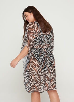 Strandkleid mit verstellbarer Taille, Zebra Print, Model image number 1