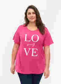 FLASH - T-Shirt mit Motiv, Raspberry Rose, Model