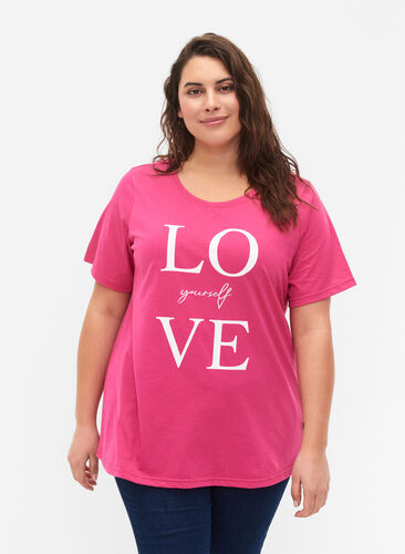 FLASH - T-Shirt mit Motiv, Raspberry Rose, Model image number 0