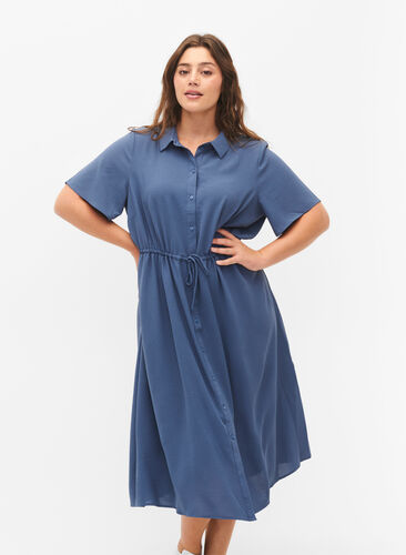 Kurzärmeliges Shirt-Kleid, Vintage Indigo, Model image number 2