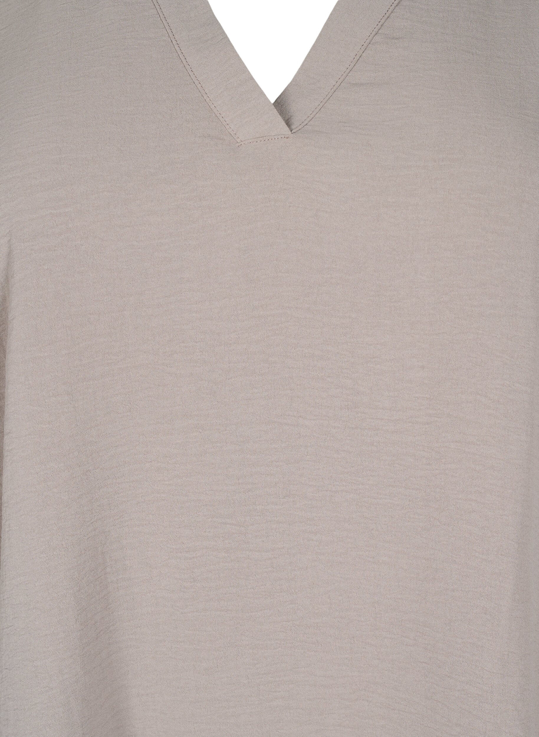 ZizziBluse mit 3/4-&Auml;rmeln, Beige, Packshot image number 2