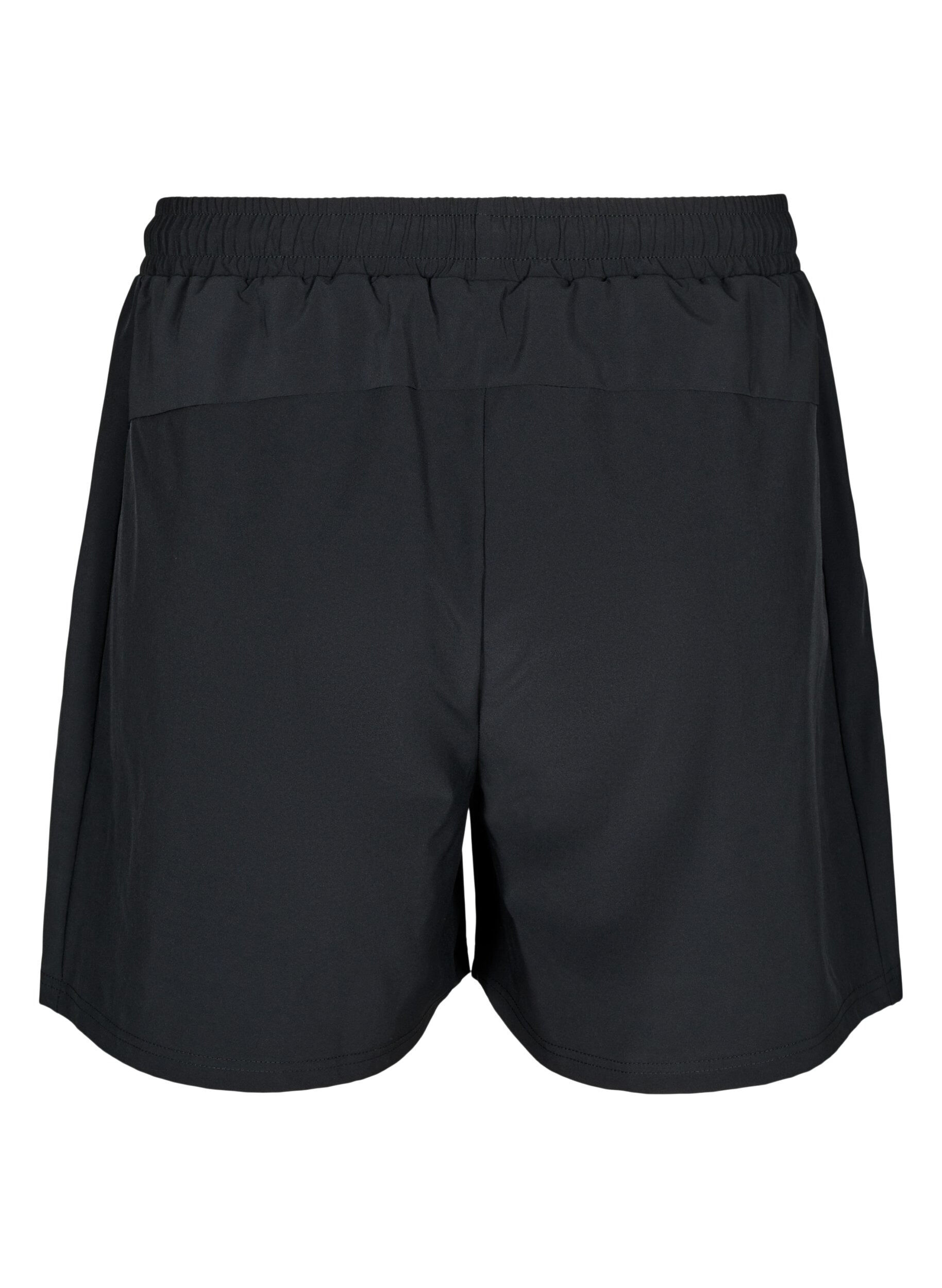 Zizzi Trainingshorts mit Innenhose, Schwarz, Packshot image number 1