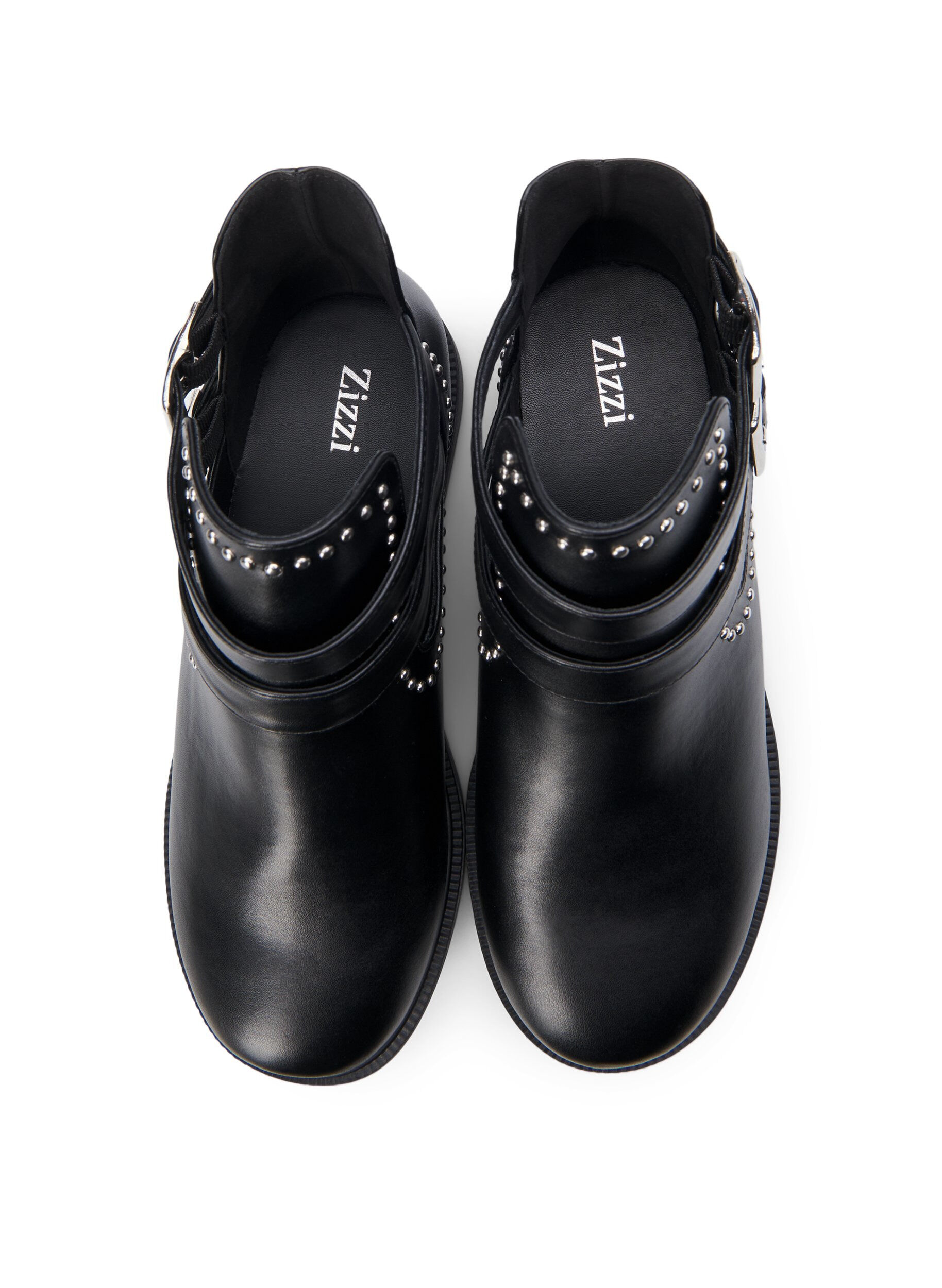 Zizzi Extra-Weite - Kn&ouml;chelstiefel mit Nieten, Black, Packshot image number 2
