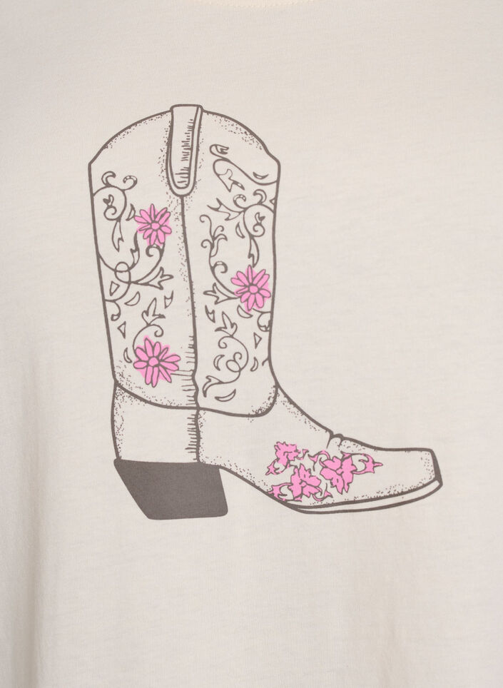 FLASH - T-Shirt mit Print., Beige, Packshot image number 2